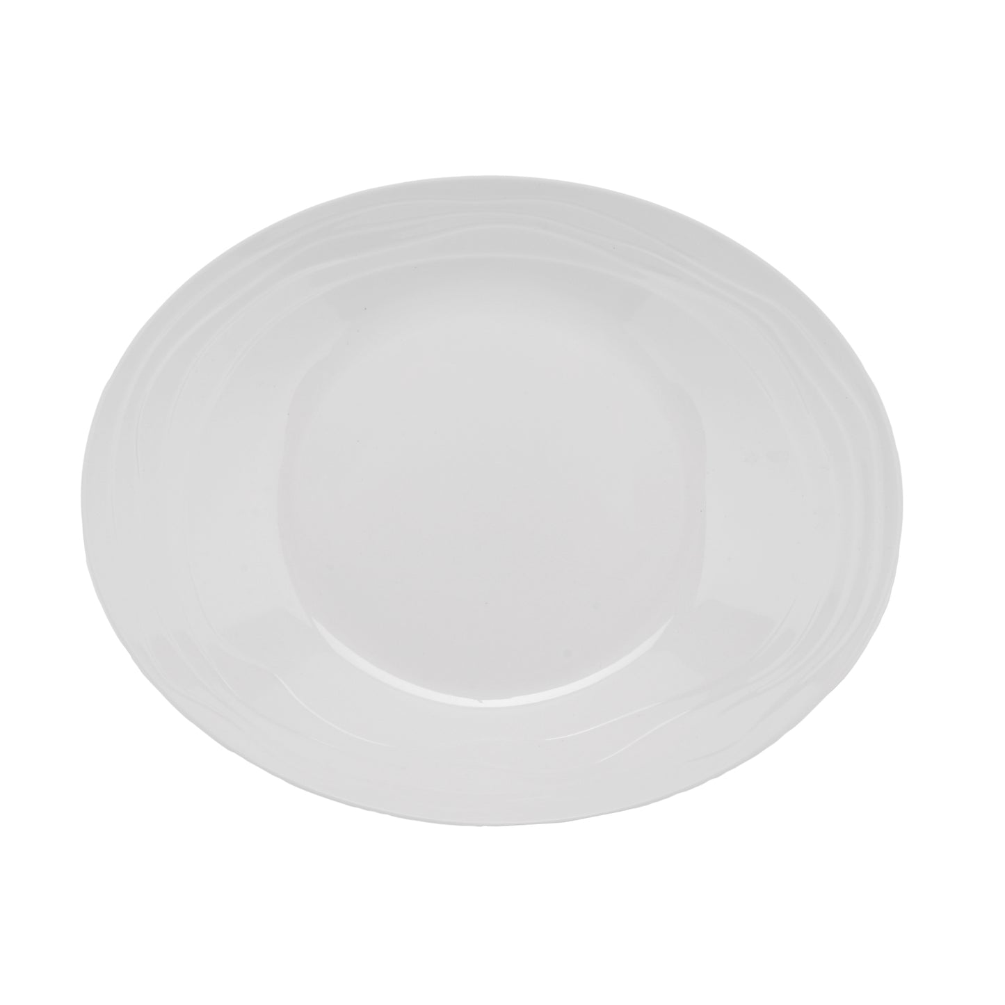 1.3 qt. (1.4 qt. rim-full), 11.5" x 9.5" Melamine Textured Rim Oval Bowl, 2" deep (12 Pack)