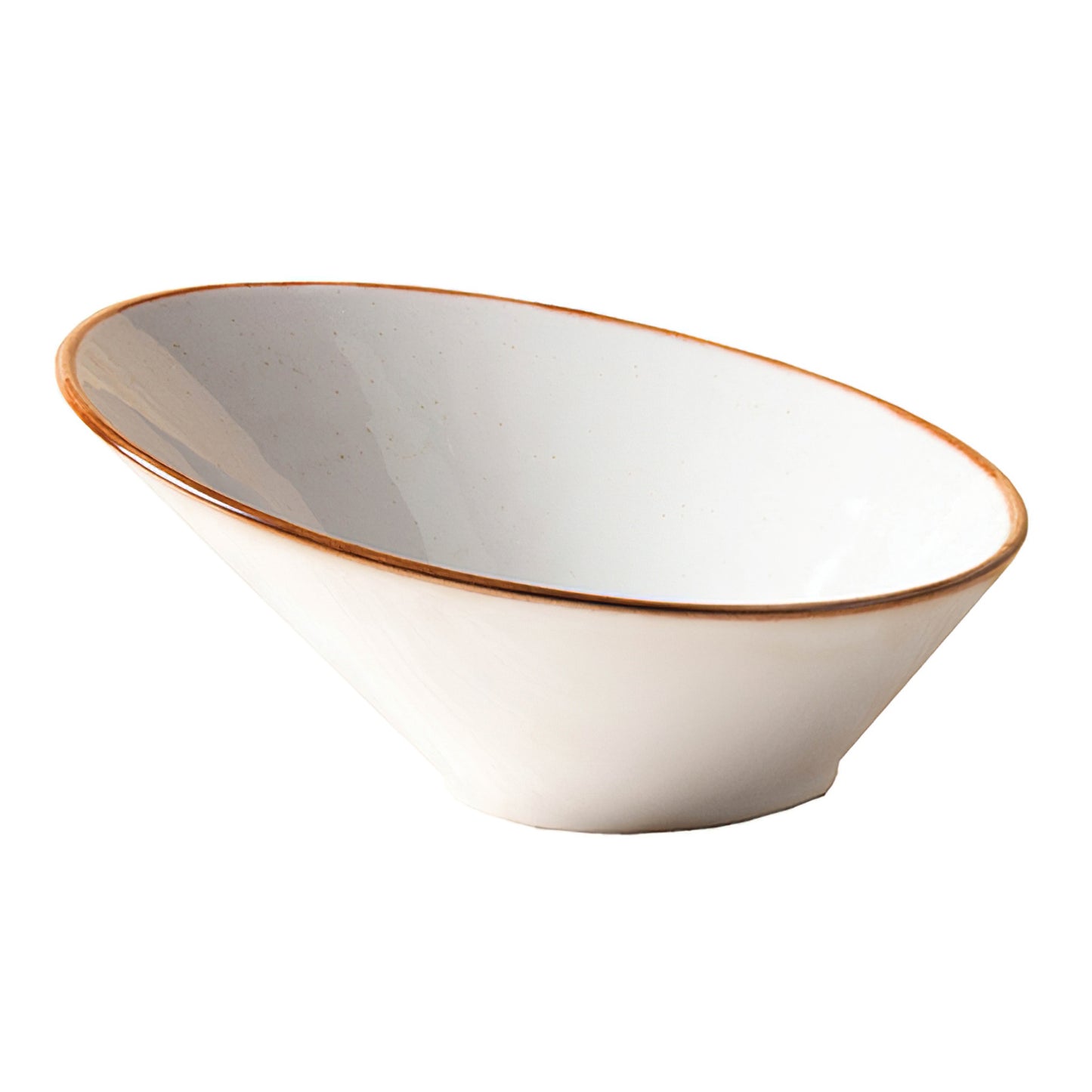 28.7 oz. Beige Porcelain Slanted Bowl, 9 2/3" Dia., Corona Artisan Beige