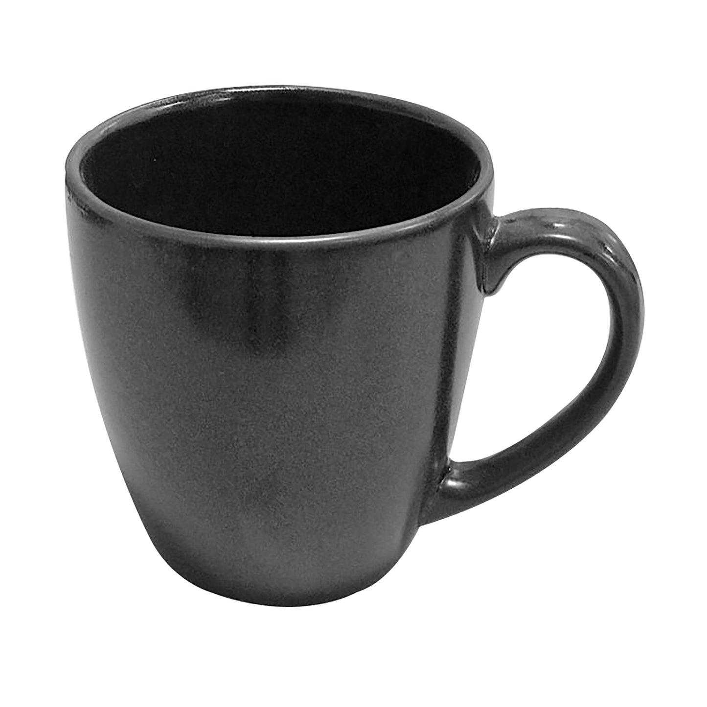 13.3 oz. Black Reactive Glaze Porcelain Mug, 5 1/8" Dia. w/Handle, Corona Cosmos Pluto (12 Pack)