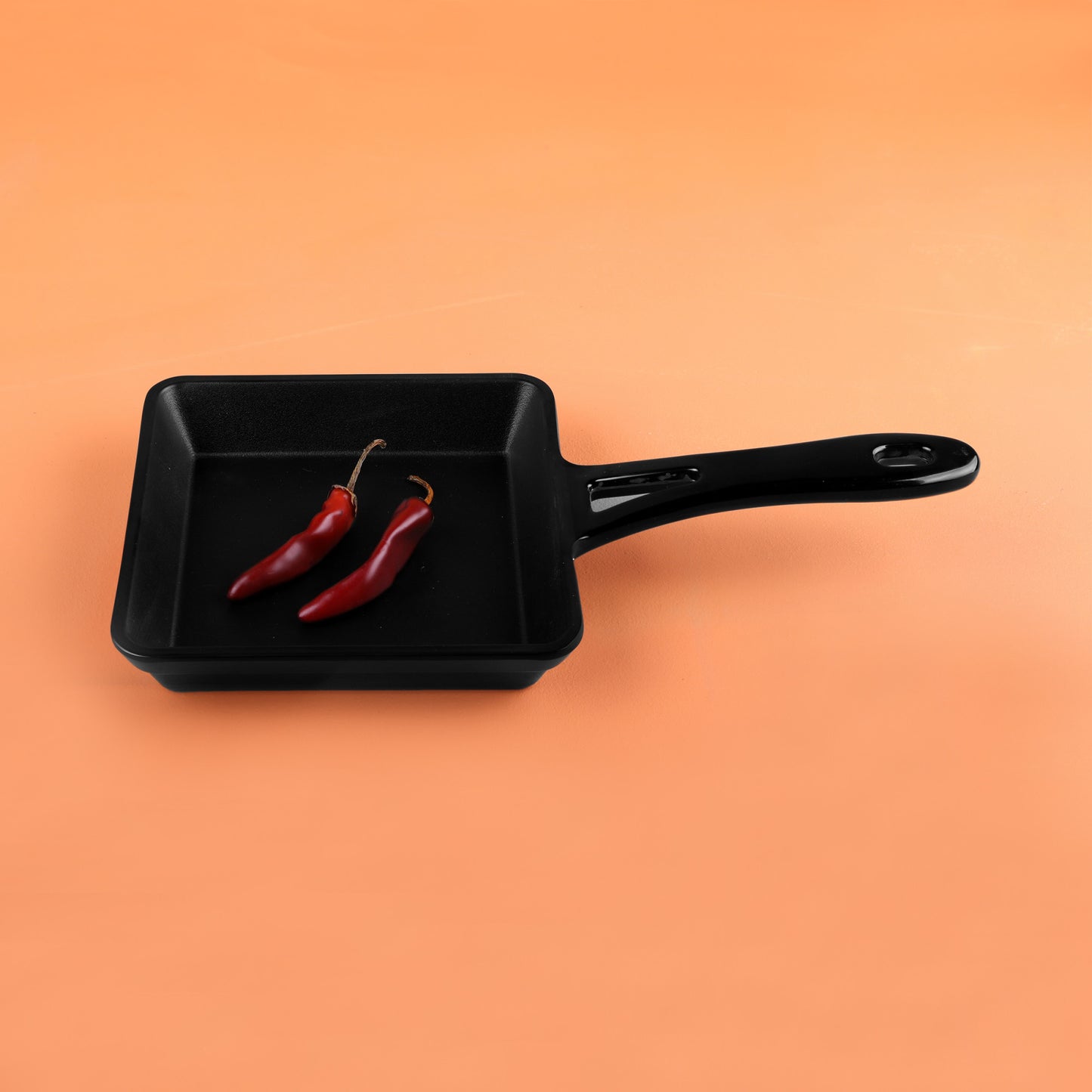 Melamine Faux Cast Iron Fry Pan - Black