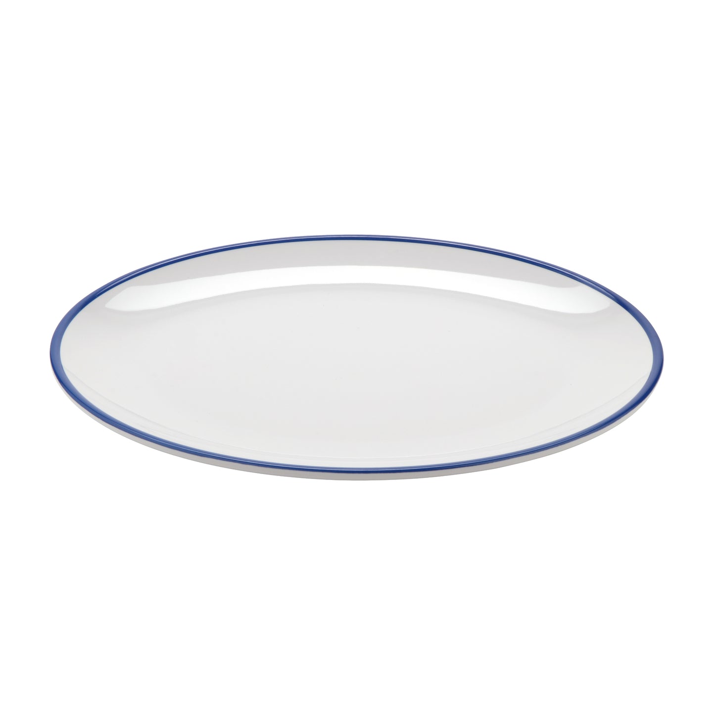 12.25" x 9" Enamelware Melamine Oval Dinner Plate