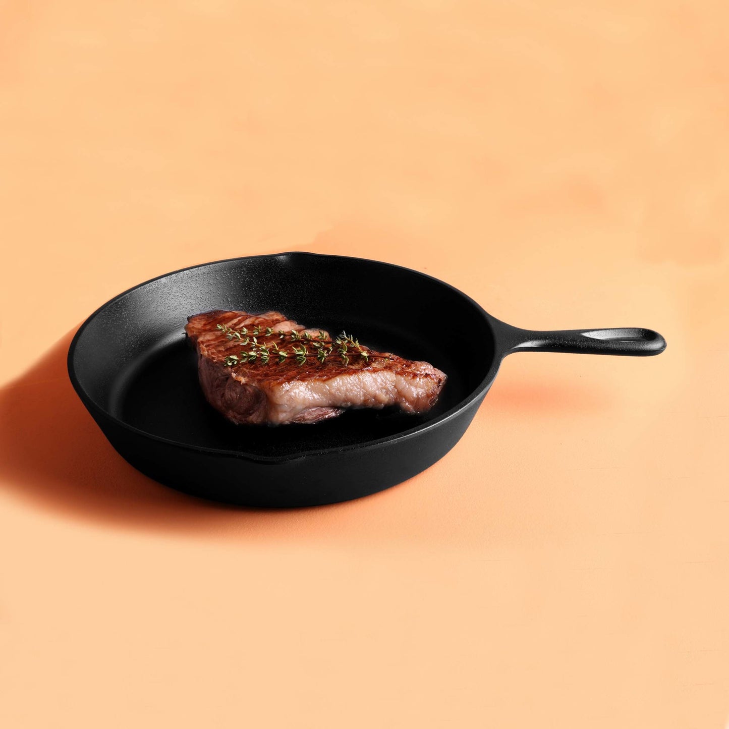 Melamine Faux Cast Iron Fry Pan - Black