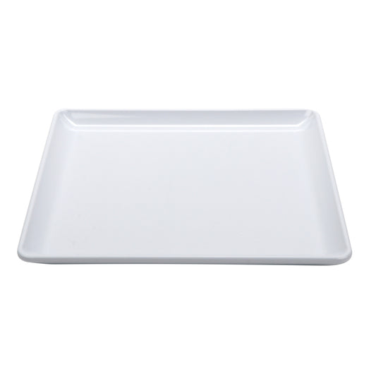 11" Melamine, White, Square Coupe Entree Plate, G.E.T. Midtown (12 Pack)