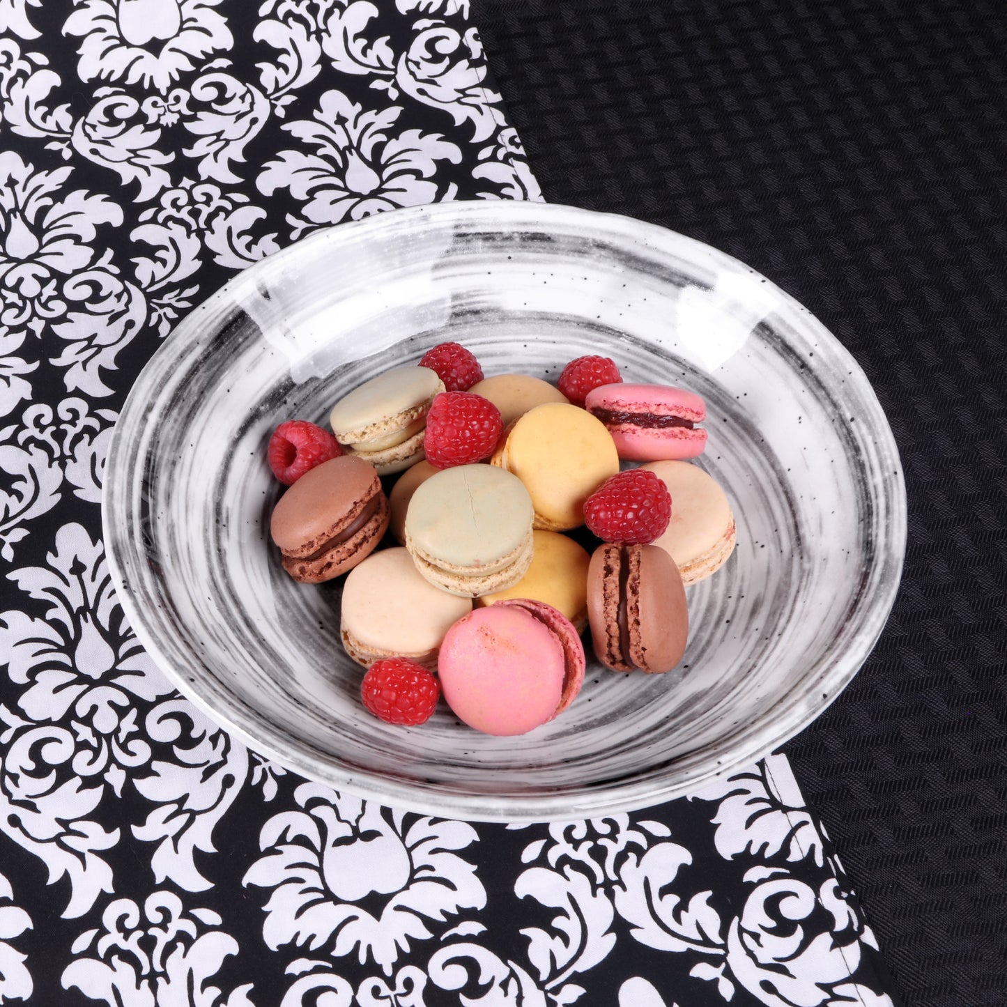 Melamine Round Bowl - Black Design