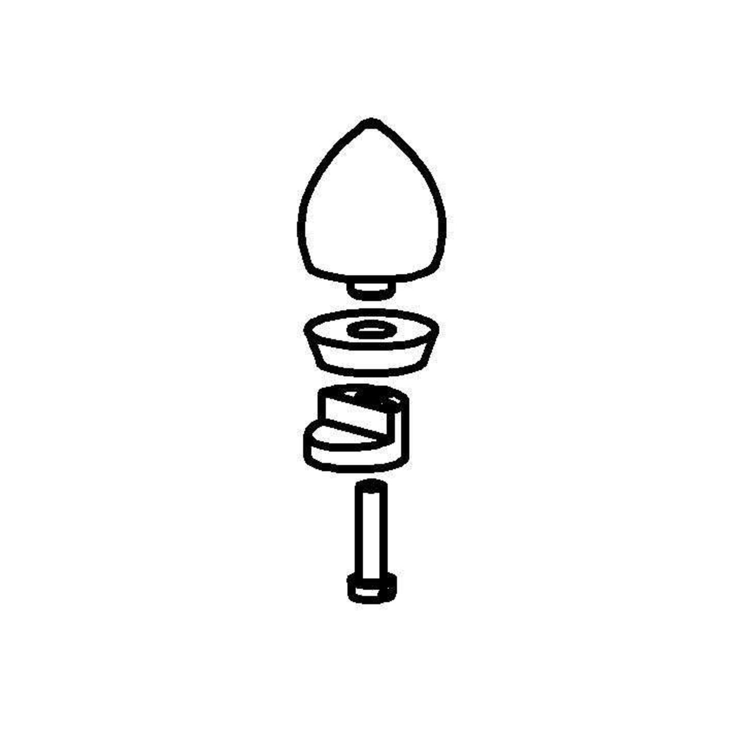 SPARE Knob Stainless Steel Knob with Screw (24 carat g
