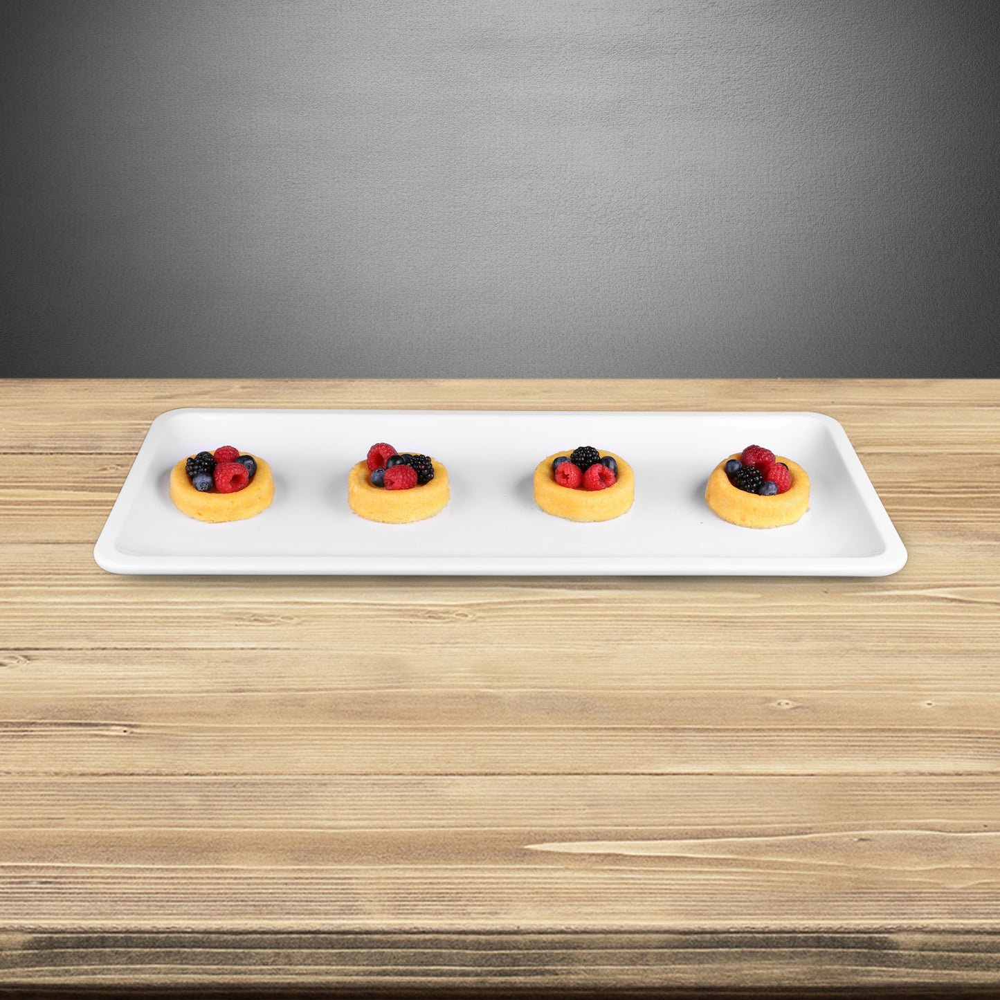 Melamine Rectangular Coupe Platter - White