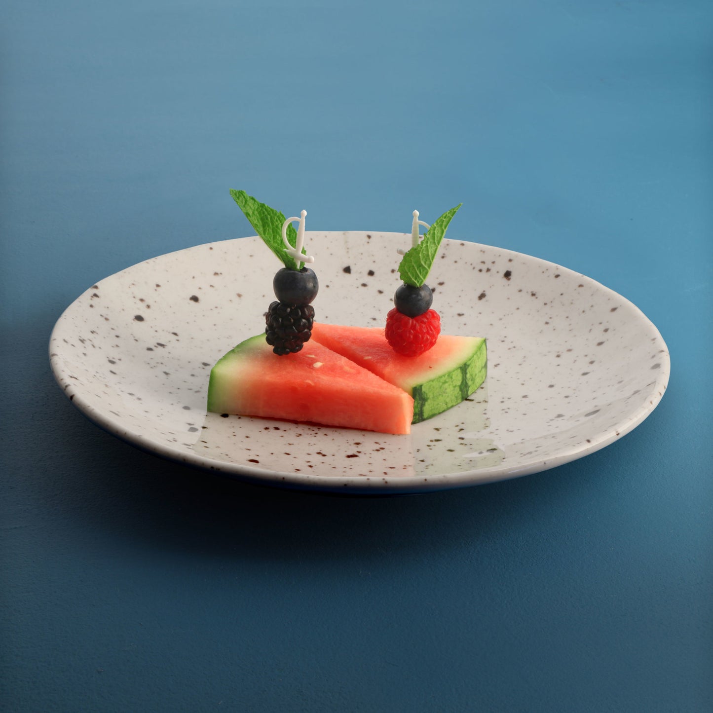 Melamine Round Plate - Chocolate Chip