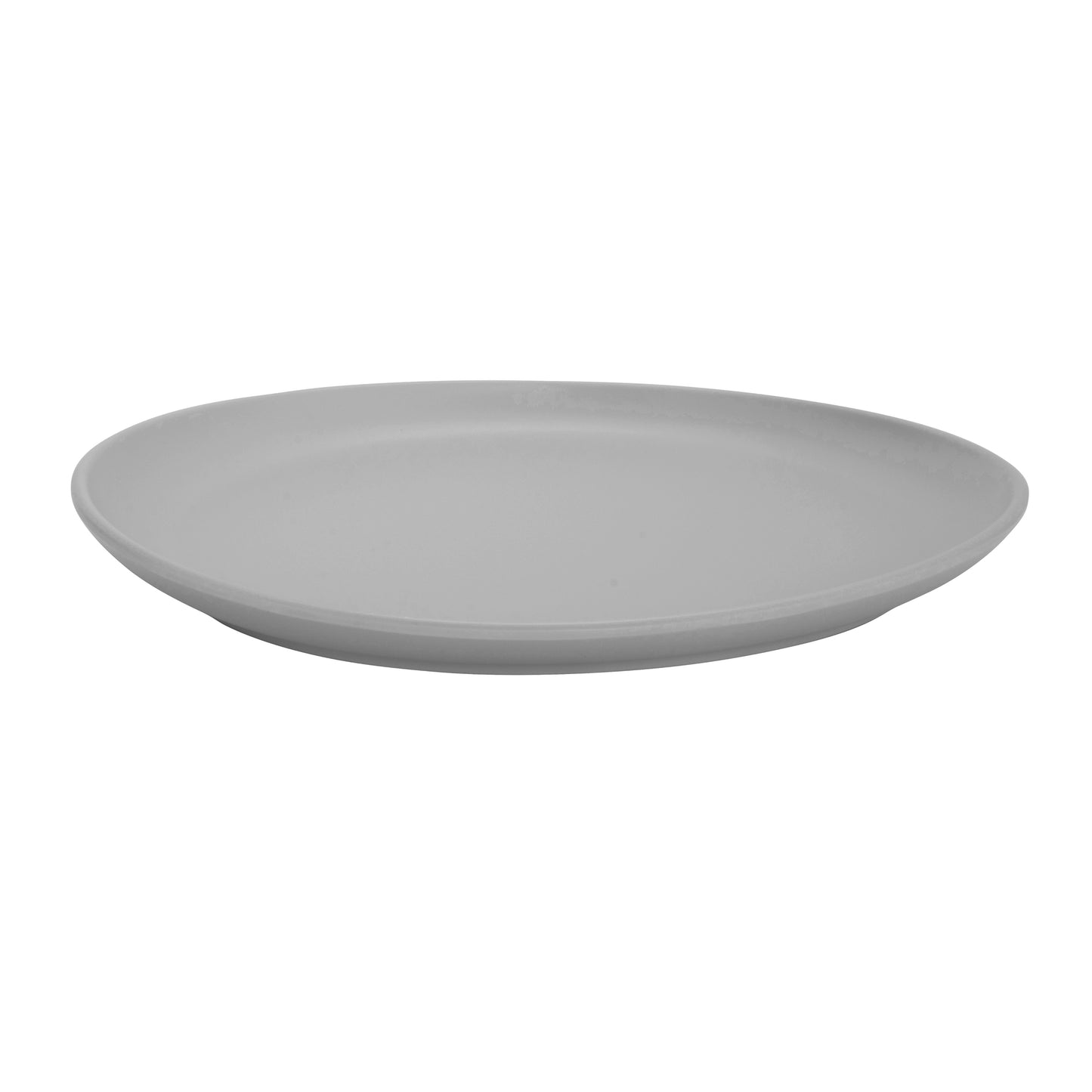 10.6" Light Gray, Melamine, Round Coupe Dinner Plate, G.E.T. Riverstone (12 Pack)