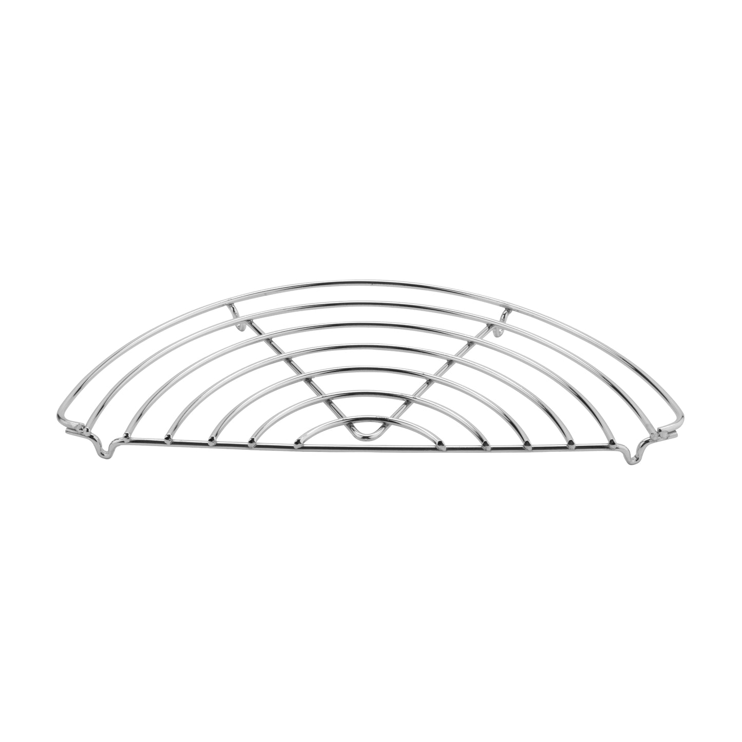 12.5" x 5.875" Half Circle Chrome Wire Grate, 0.75" Tall