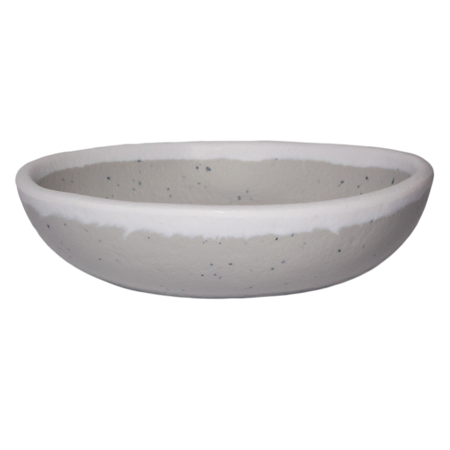 4.5 oz. Dove Gray, Melamine, Ramekin, Small Round Monkey Dish Bowl, (5 oz. rim-full), 4.5" Top Dia., 1" Deep, G.E.T. Pottery Market Glazed (12 Pack)