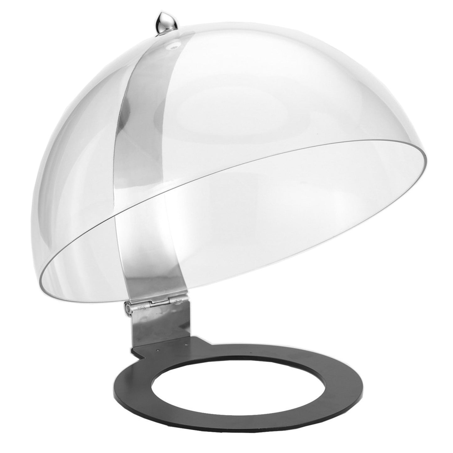 Clear Buffett Hinged Dome Cover for 16" Round Cold Food Di