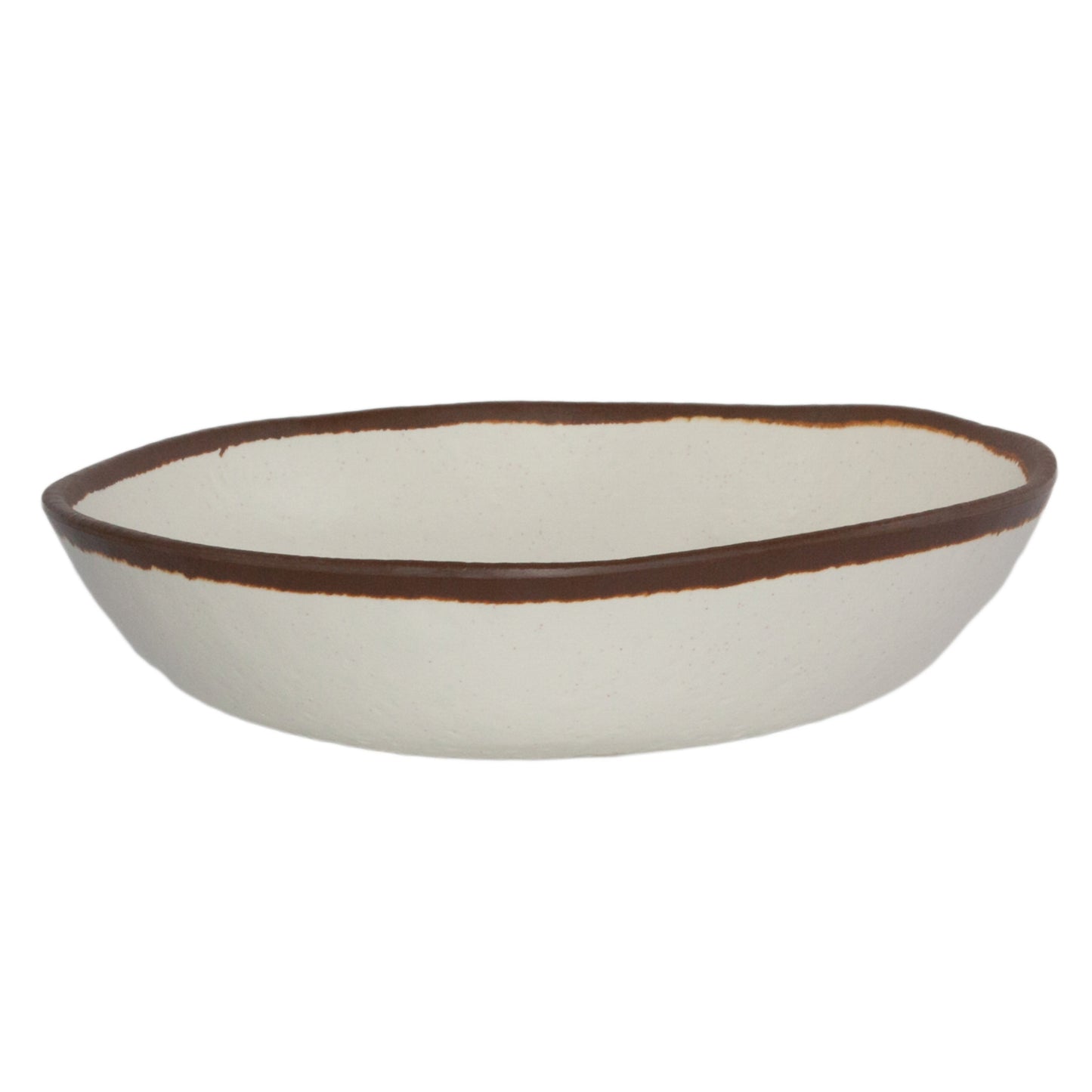1.5 qt. Cream, Melamine, Large Entree Salad, Pasta Bowl, (1.9 qt. rim-full), 10" Top Dia., 2.25" Deep, G.E.T. Pottery Market Glazed (12 Pack)