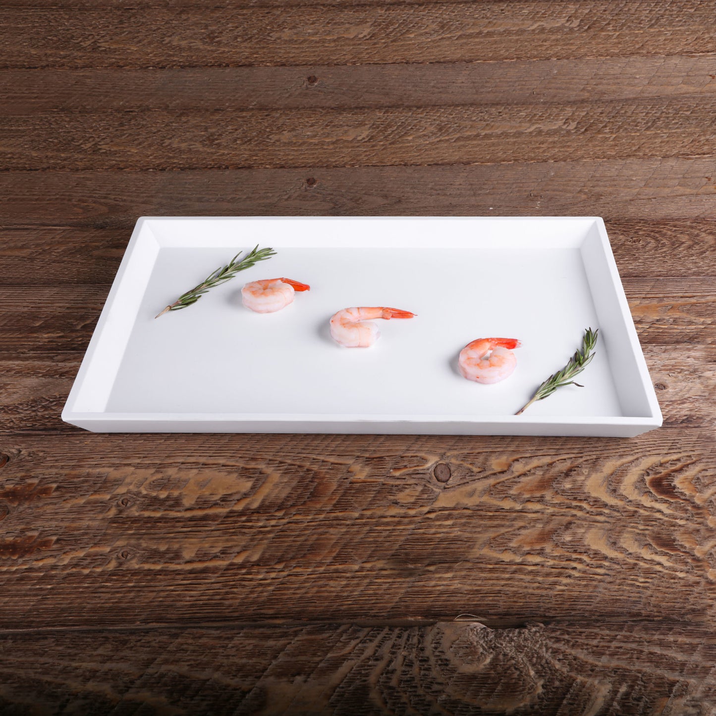 Melamine Rectangular Tray - White