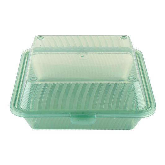 Single Entree, Polypropylene, Jade, Food Reusable Container, 9" L x 9" W x 3.5" H, G.E.T. Eco-Takeout's (12 Pack)