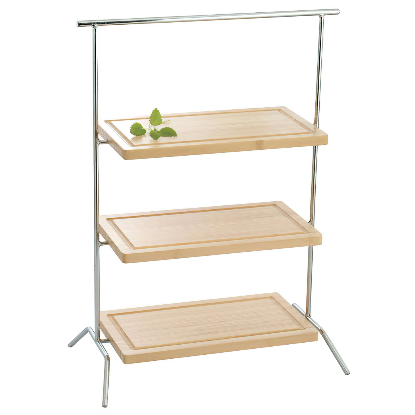 20" x 12" Chrome Rectangular 3-Tier Riser, 27" tall (fits C