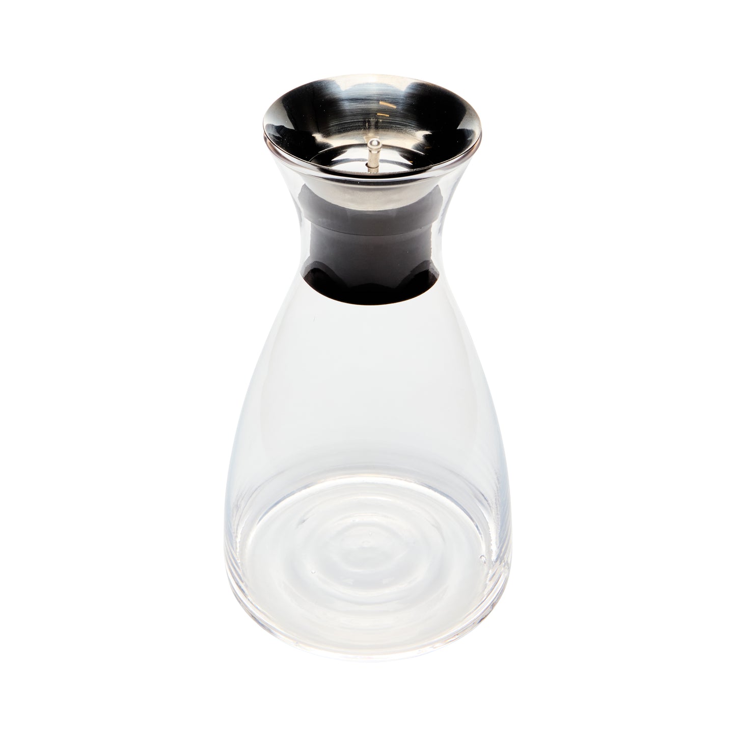 38 oz. (40 oz. rim-full), 5.25" Dia. Glass Decanter w/ Dripless Lid