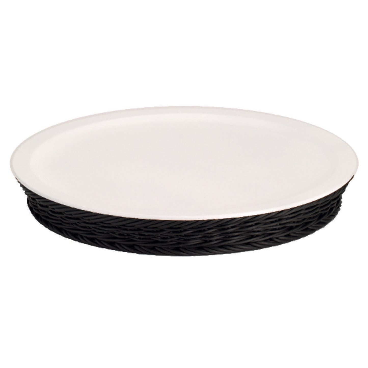 16.1"Cold Food Display Set with Wicker Basket Base. Includ