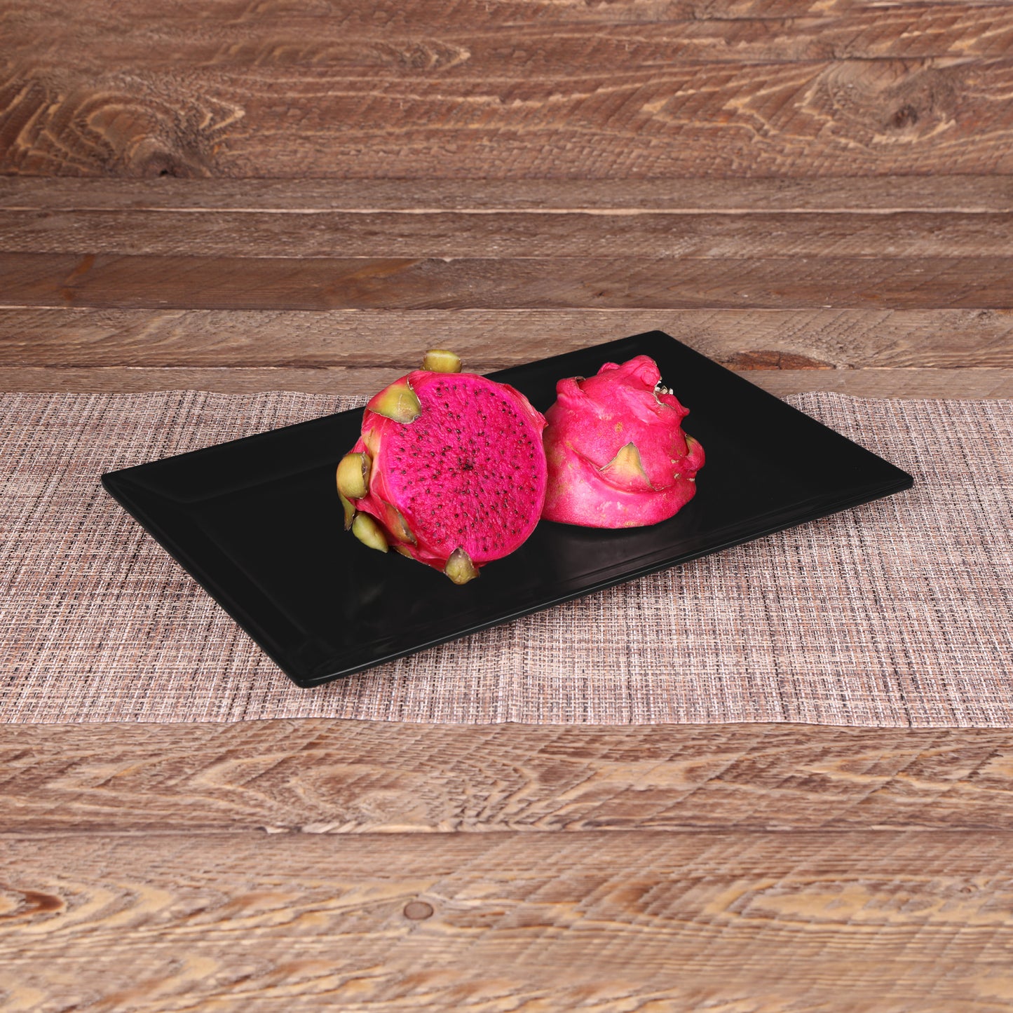 Melamine Rectangular Serving Platter - Black