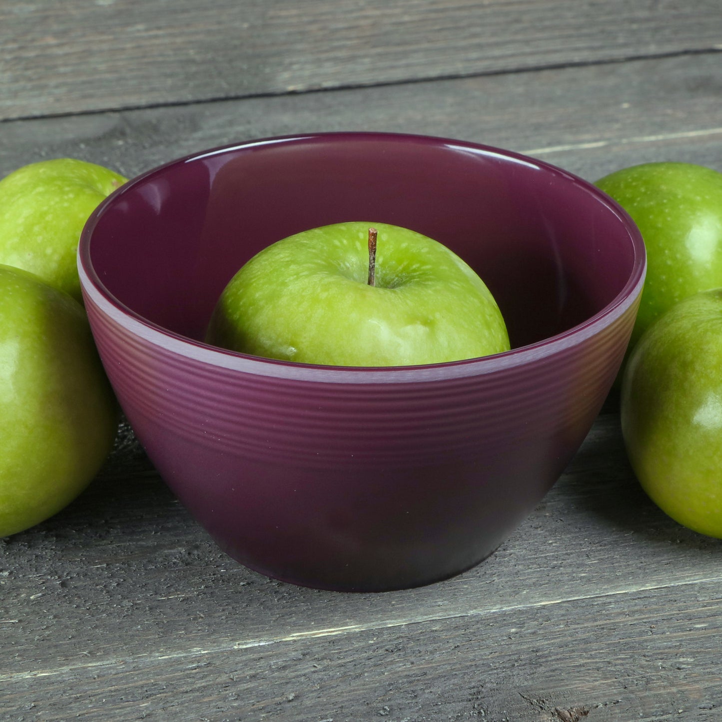 Melamine Round Bowl - Purple Glaze