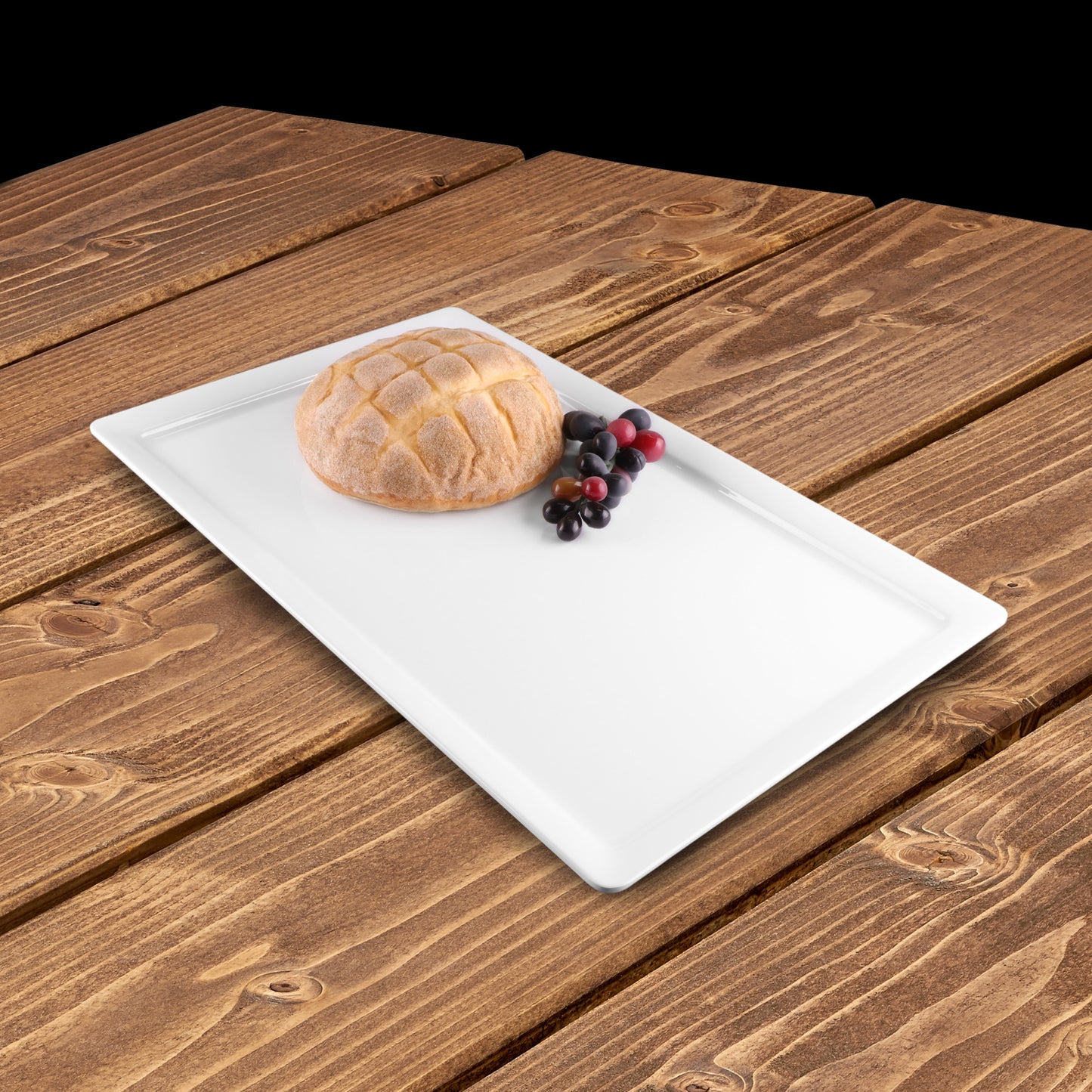 Melamine Rectangular Serving Platter - White
