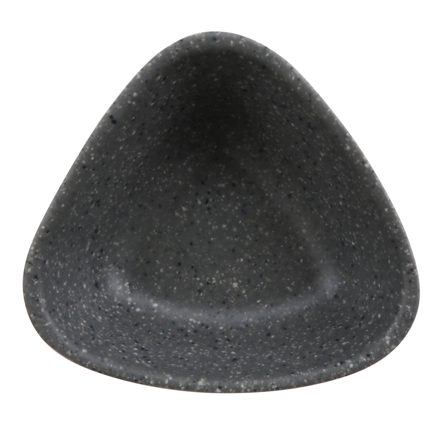 2.5 oz revive stone grey/black triangle melamine ramekin with organic texture, 3.25"L x 3"W x 1.63"H, GET, cheforward