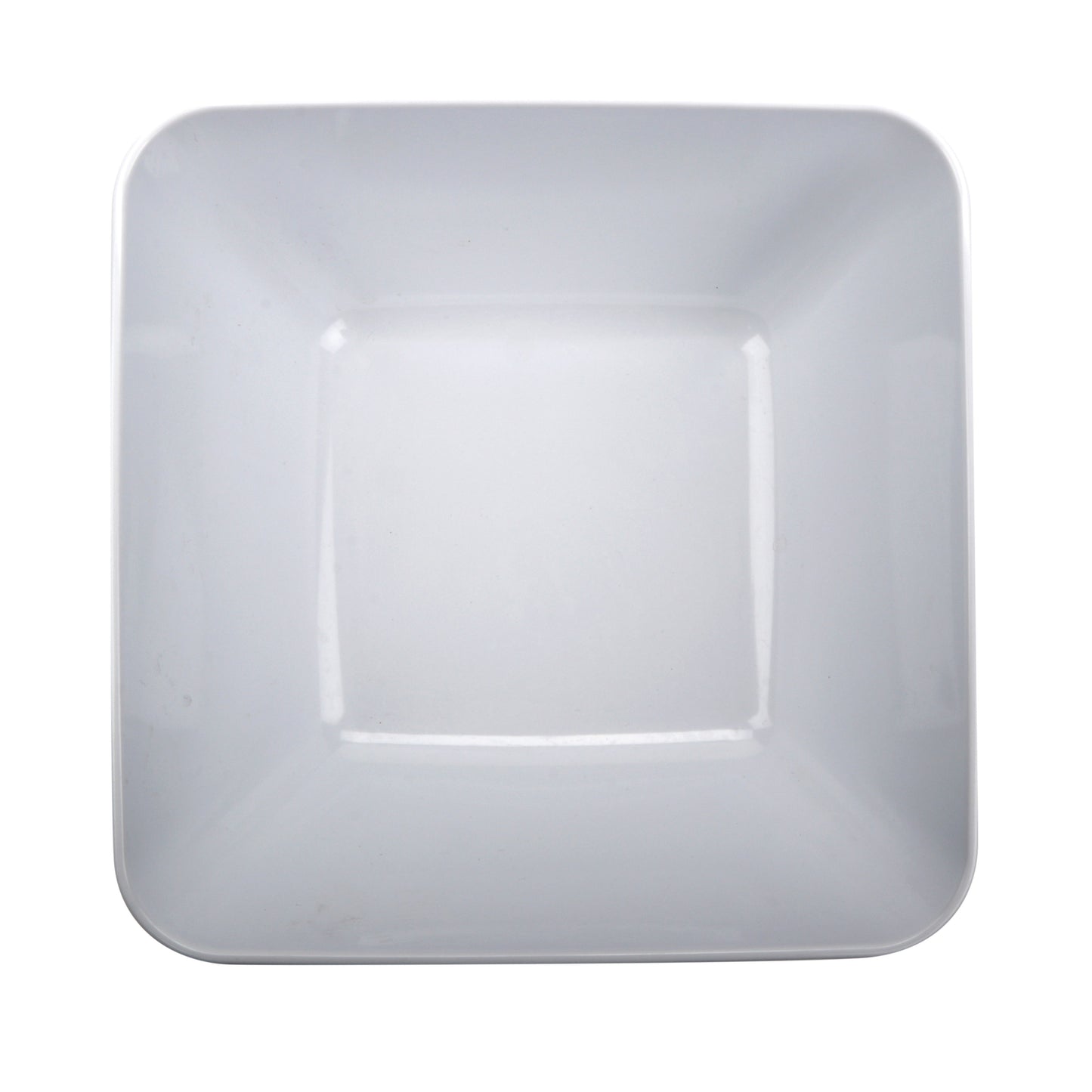 4 qt. Melamine, White, Square Large Display Bowl with Rounded Corners, (4.1 qt. rim-full), 3.25" Deep, G.E.T. Midtown