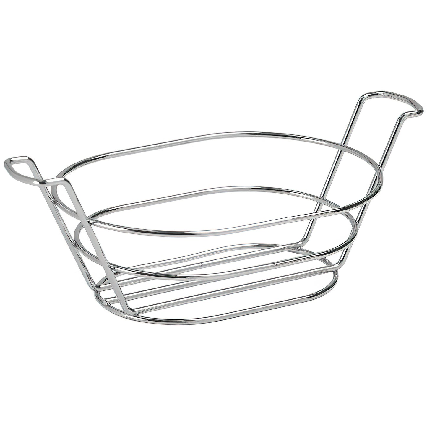 Oblong Metal Wire Basket With Handles