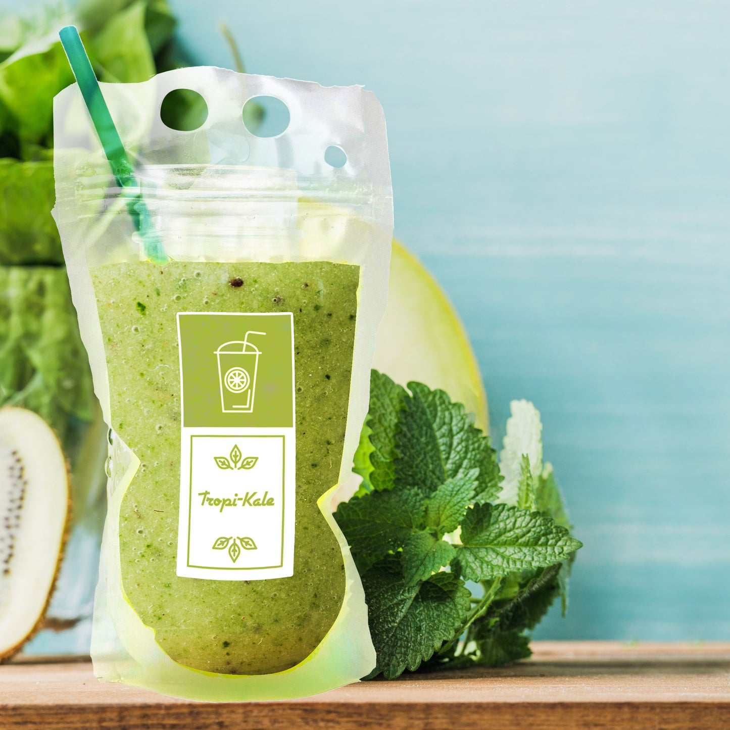 25 oz. Clear, Plastic, Drink Pouch, 6.3" Top Dia., 10.25" Tall, (100 pcs. per Case), G.E.T. Cocktails To-Go