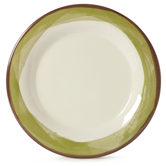 9" Wide Rim Plate, Diamond Ivory Base Color (12 Pack)