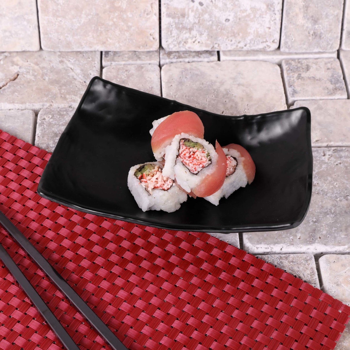 Melamine Rectangular Tray - Black