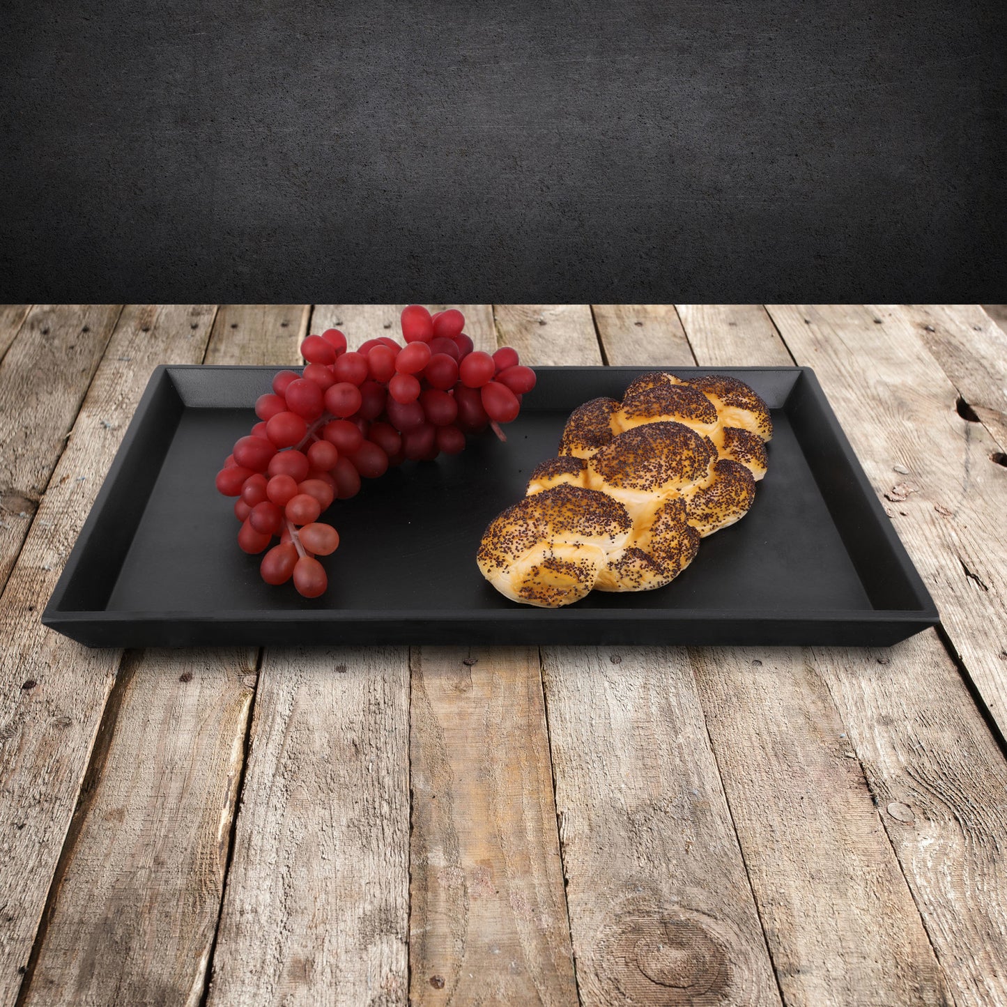 Melamine Rectangular Tray - Black