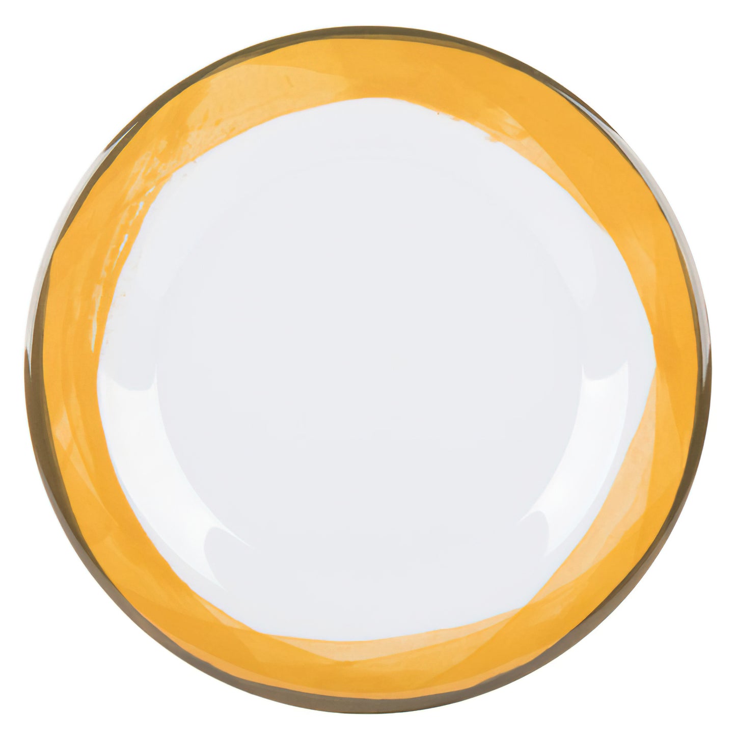 7.5" Wide Rim Plate, Diamond White Base Color (Set of 4 ea.)