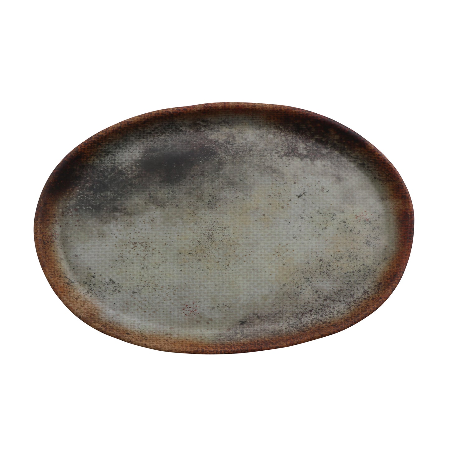 12" savor woven oval melamine plate, 12''L x 7.75"W x 0.88"H, GET, cheforward