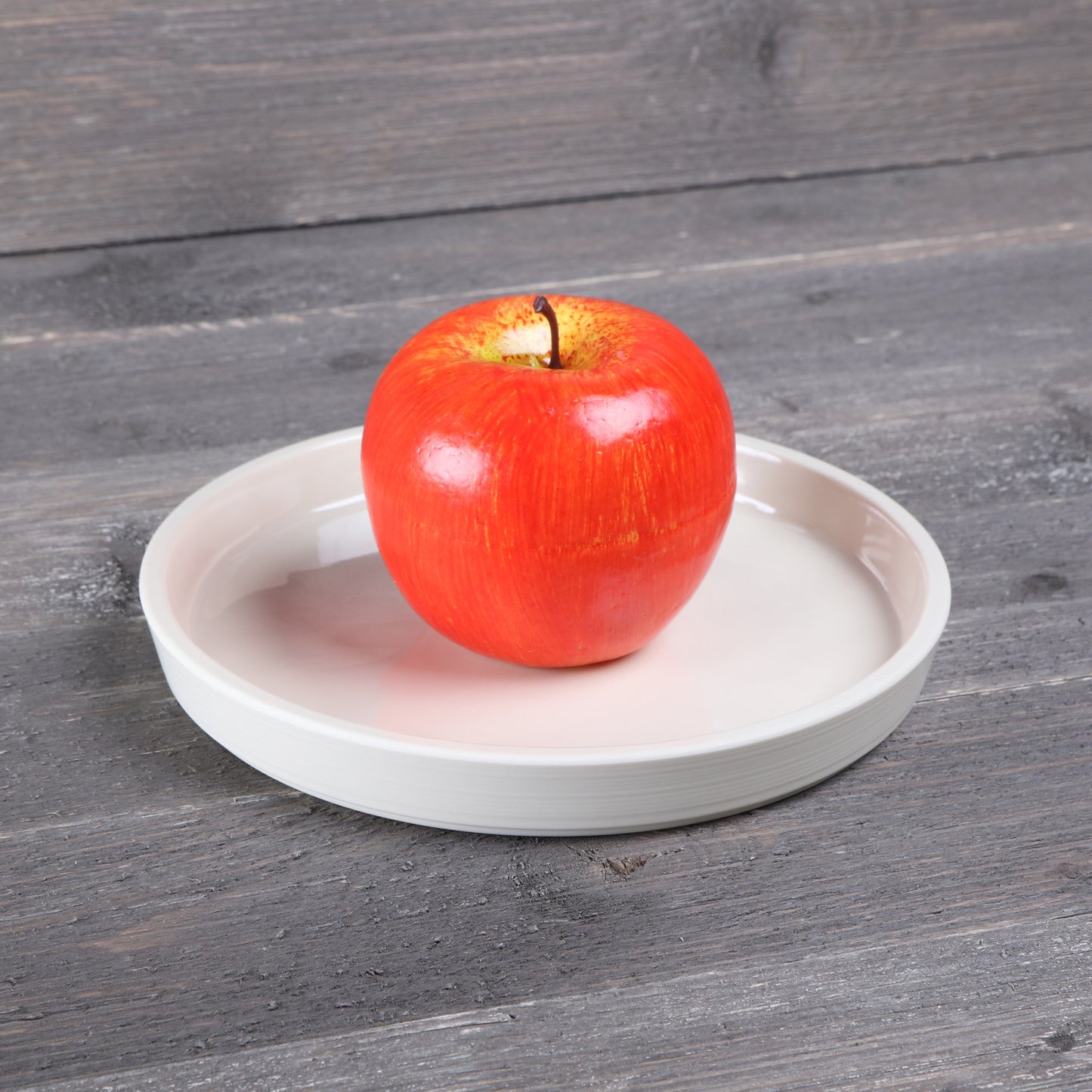 Melamine Round Coupe Plate - Cream Glaze