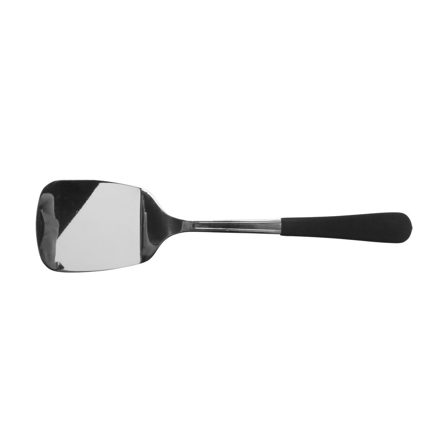 12.5" Stainless Steel Solid Spatula w/ Mirror Finish and Cool-Grip Handle