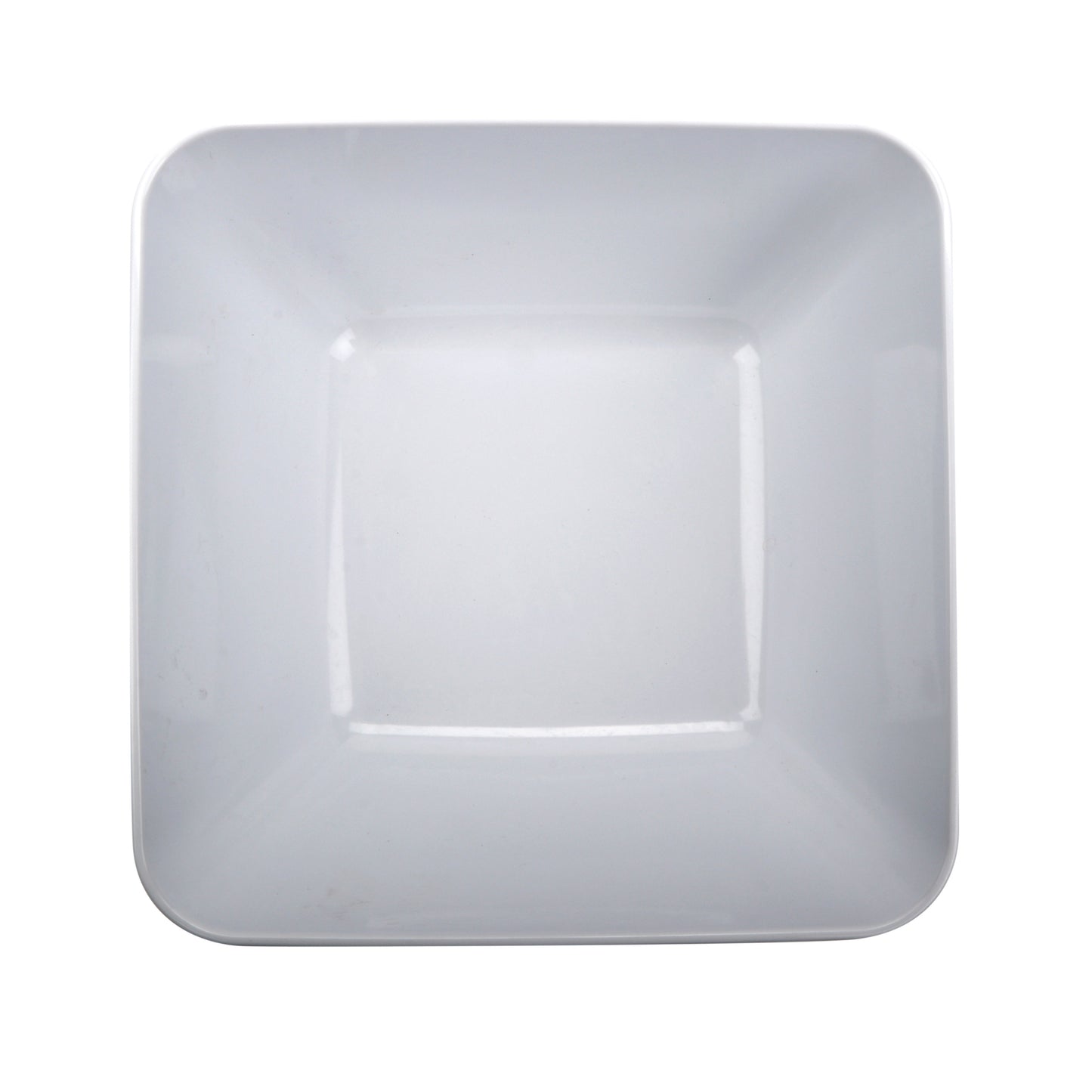 3 qt. Melamine, White, Square Large Display Bowl with Rounded Corners, (3.1 qt. rim-full), 2.75" Deep, G.E.T. Midtown