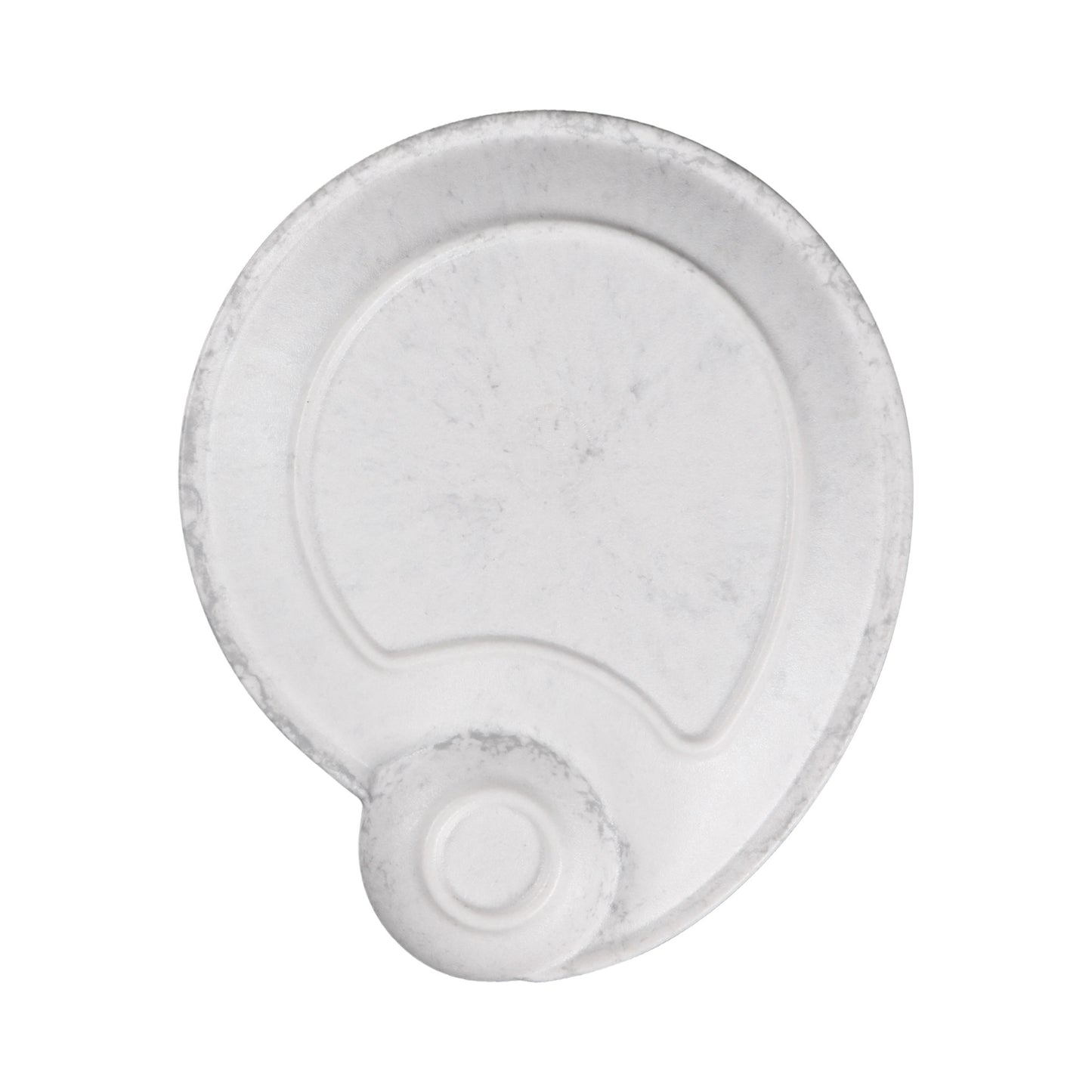Melamine Square Chip & Dip Plate - Gray Marble