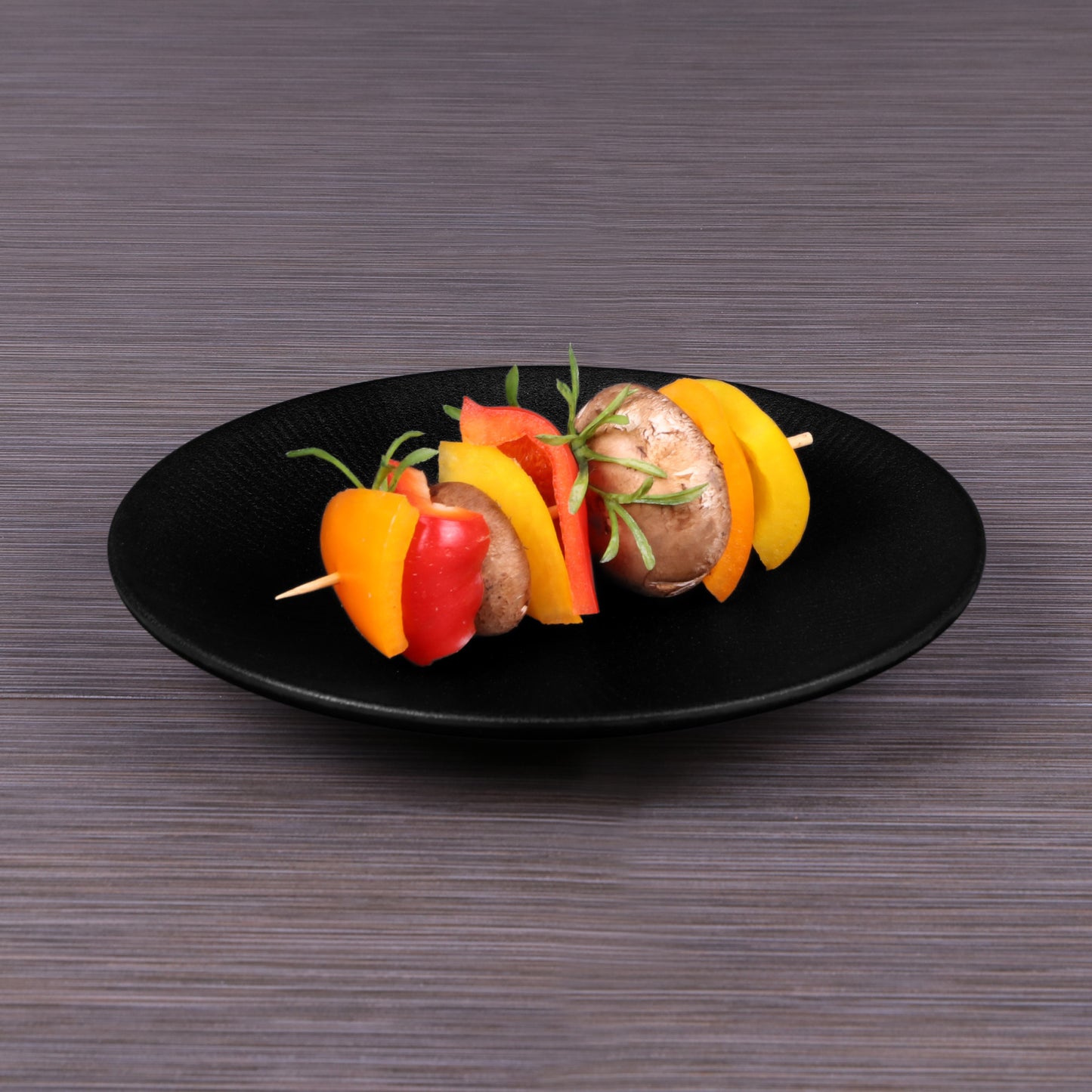 Melamine Round Plate - Black