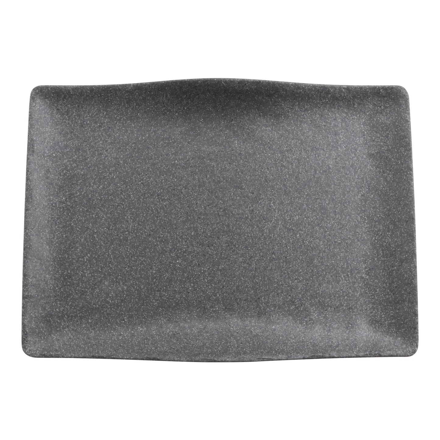 17.3" infuse stone grey rectangle melamine platter (medium), 17.3"L x 12.2"W x 1.8"H, GET, cheforward