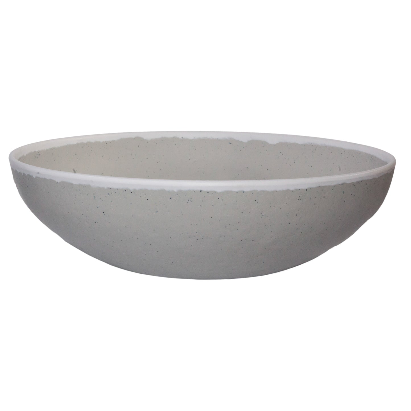 10 qt. Dove Gray, Melamine, Large Display Bowl, (11 qt. rim-full), 16.5" Top Dia., 4.5" Deep, G.E.T. Pottery Market Glazed