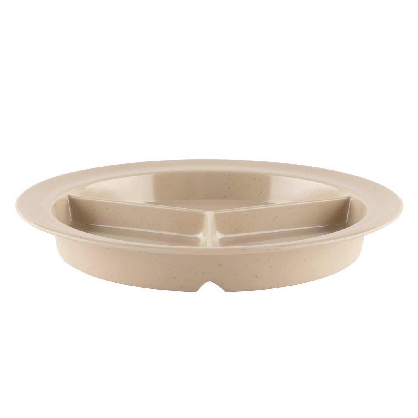 9" 3-Compartment Plate, .75" Deep (12 Pack)