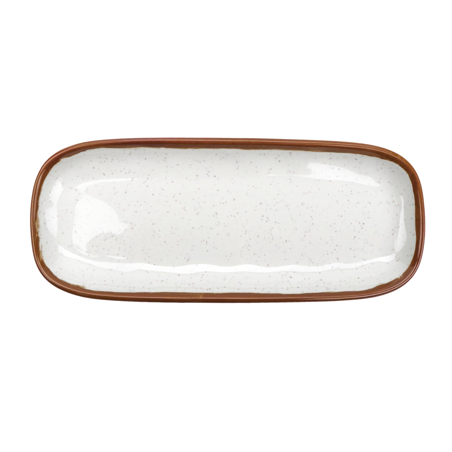 14" x 5.5" Melamine, Irregular Rectangular Platter, G.E.T. Rustic Mill