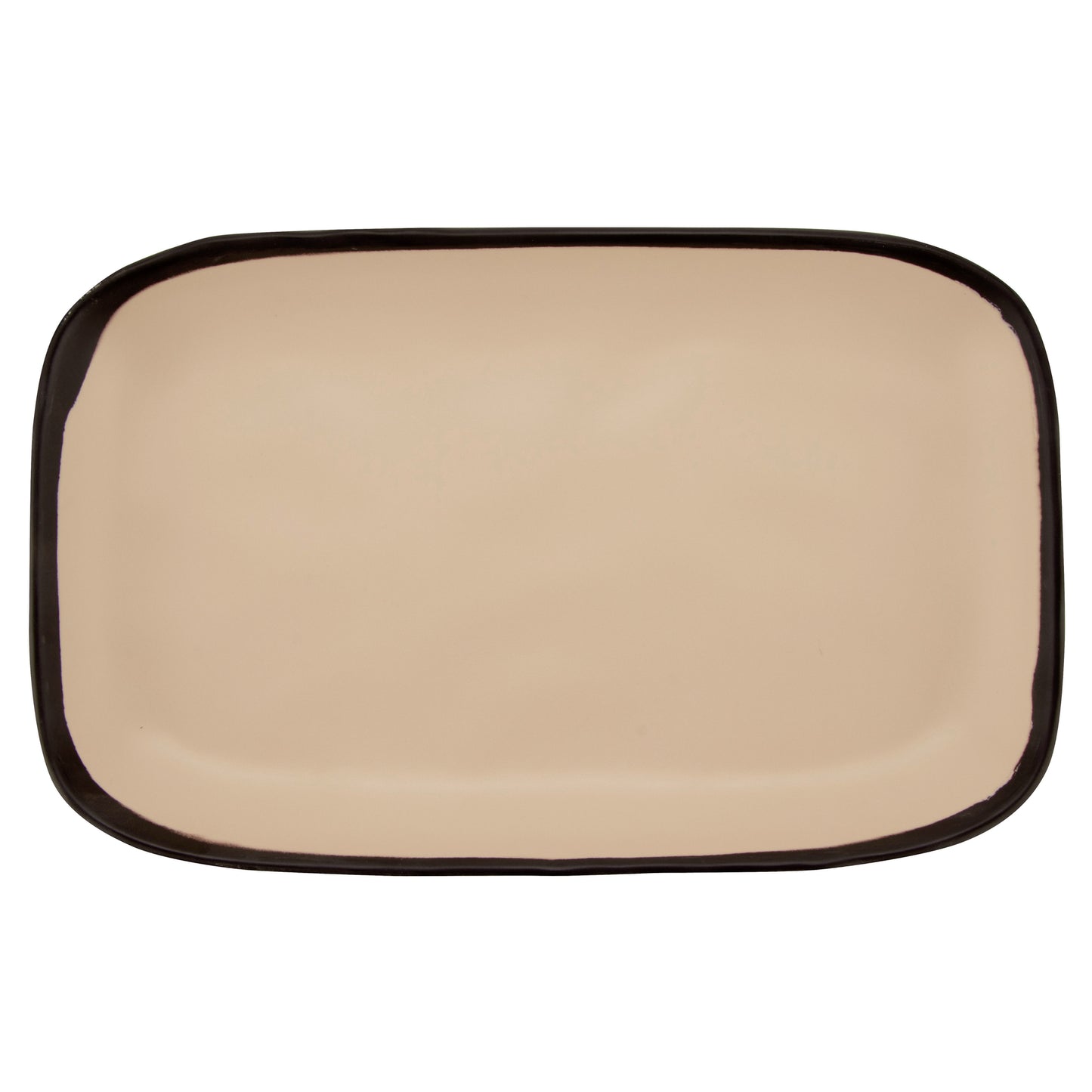 12" x 7.5" Manila, Melamine, Rectangular Dinner Plate, G.E.T. Pottery Market Matte (12 Pack)