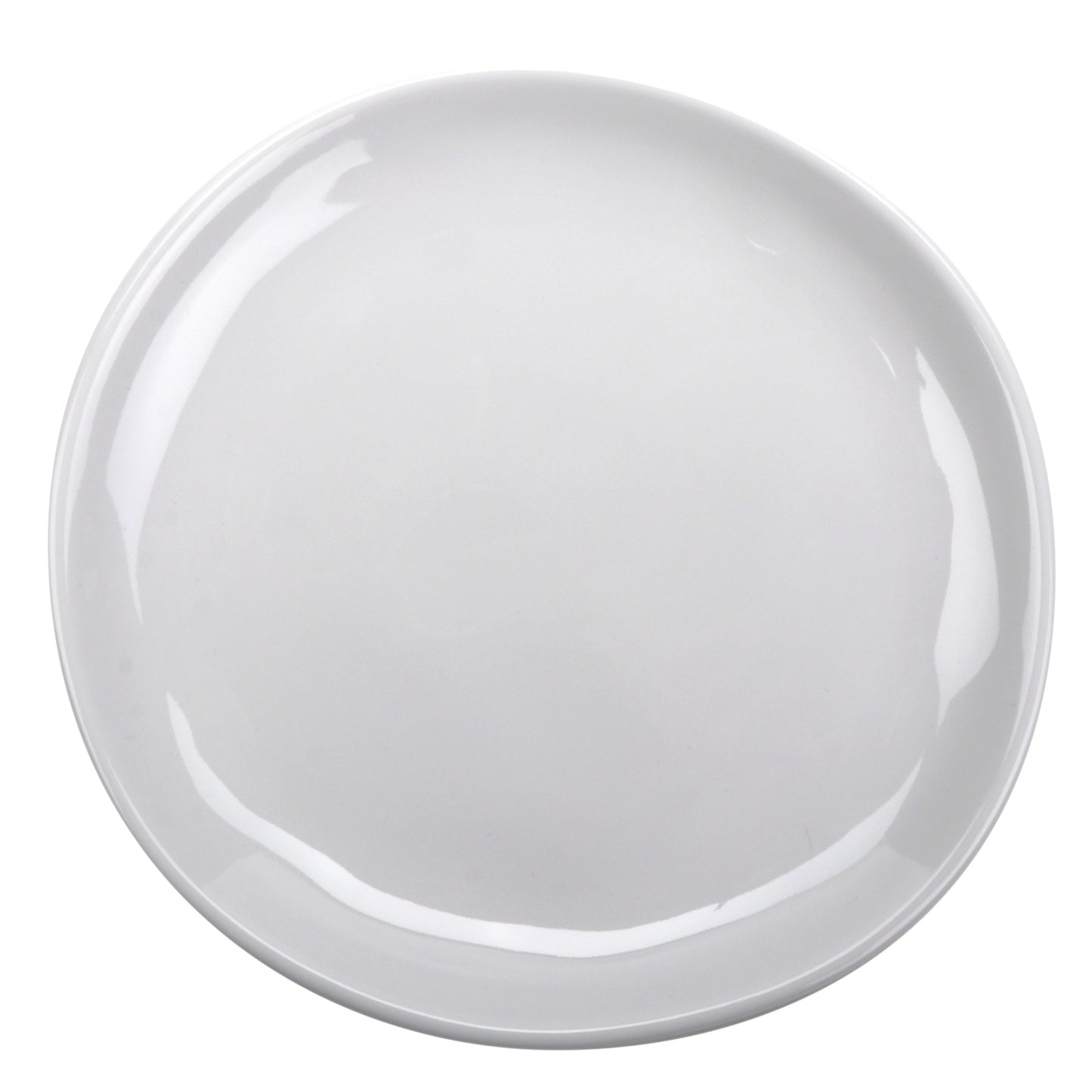 7" Melamine, Irregular Round Coupe Plate, G.E.T. Arctic Mill (12 Pack)