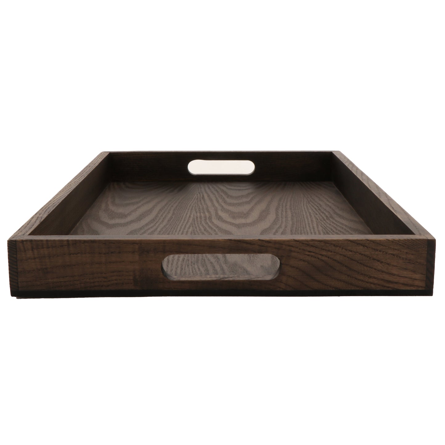 19.75" x 14.75" x 1.75" OD (19" x 14" ID), Wood Tap Root Tray, Grey Ash Color , With Handles