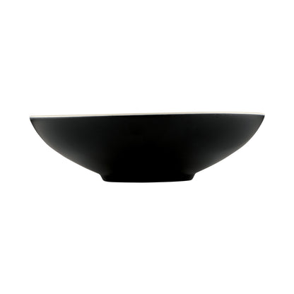 Melamine Round Two Tone Bowl - Ebony Outside, Sand Inside