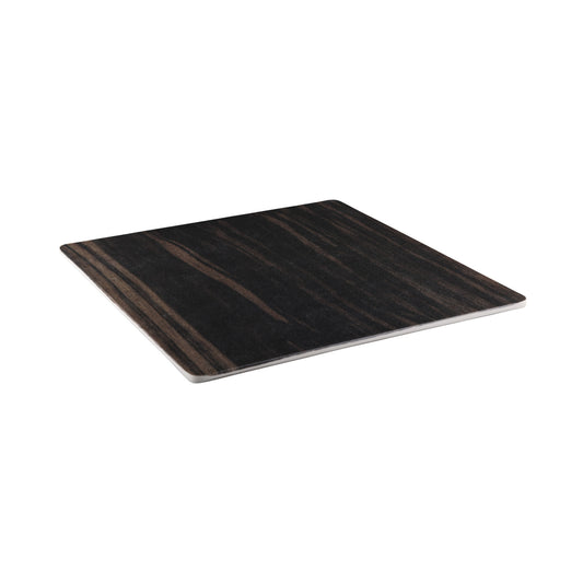 Melamine Square Faux Wood - Zebrawood
