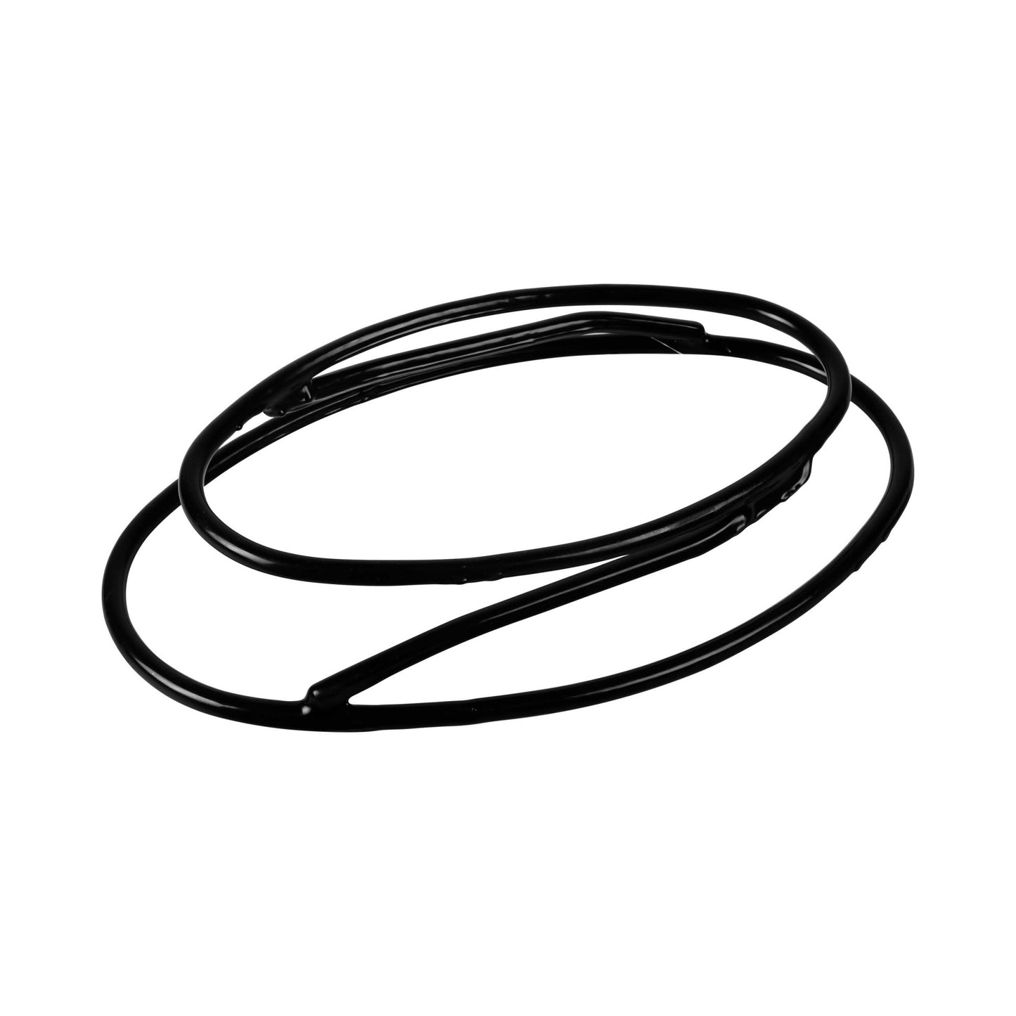 Rubbercoated Steel Oval Reversible Rubber Coated Steel Platter Stand - Black