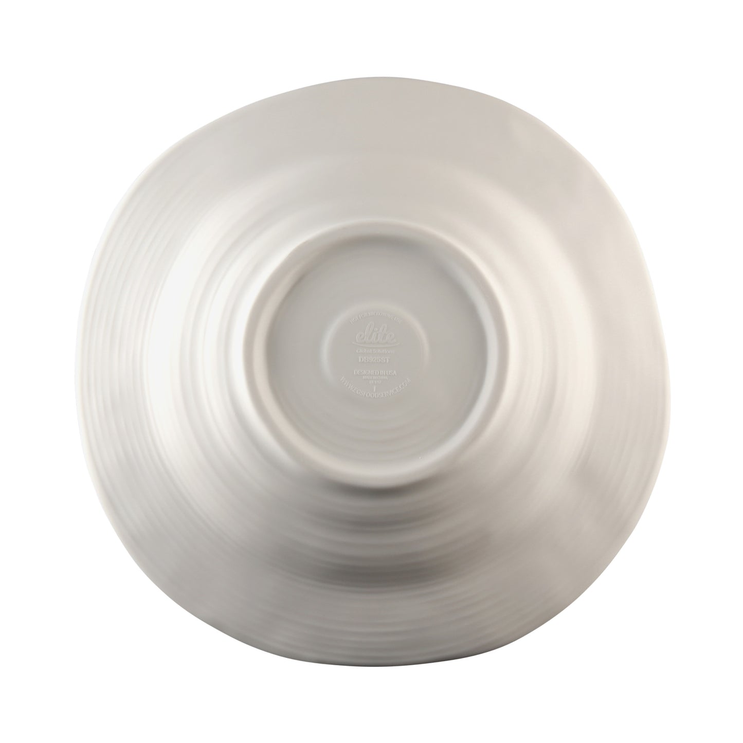 Melamine Irregular Round Bowl - Off White Design