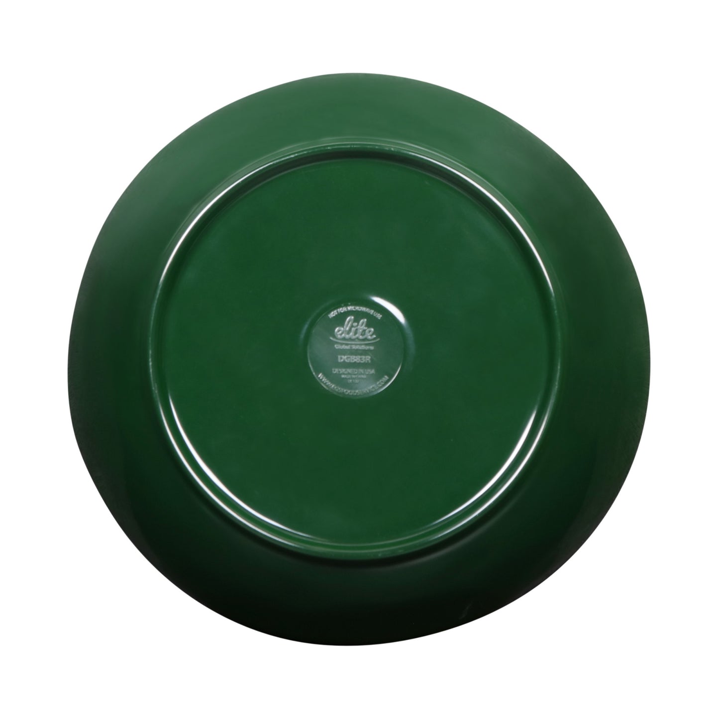 Melamine Irregular Round Bowl - Green Glaze